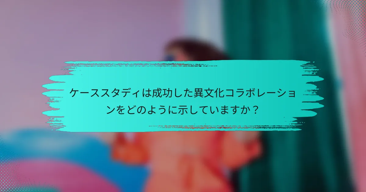 ケーススタディは成功した異文化コラボレーションをどのように示していますか？